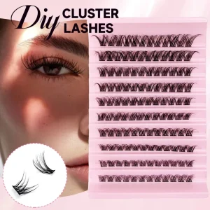 10 Rows Mixed DIY Cluster Lashes Self Graft Individual False Eyelashes New Cross border Style for Europe & America