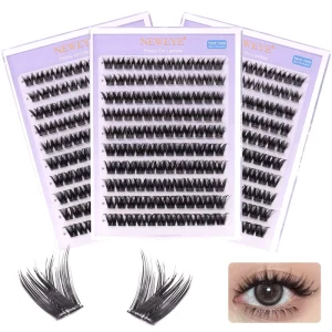 10 Rows Pack Glue Free Lashes Mixed Length D Curl Cluster Lashes Thicker No Glue Needed Long Lasting Reusable 2 3 Times