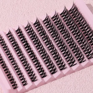 10 Rows Segmented Eyelashes Private Label Diy Lash Extension Kit Full Volume Cruelty Free Large Capacity 100pcs Eyelash Clusters