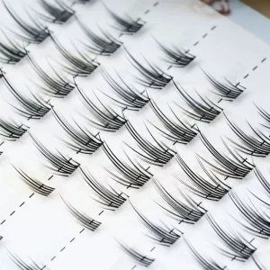 10 Rows Segmented Individual Eyelashes Factory Customized Packaging Soft Natural False Lash Extensions OEM ODM