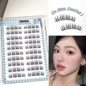 10 Rows Self Adhesive Cluster Eyelash Thin Band No Glue Needed Diy Lash Extensions Super Soft Segment Lash Cluster
