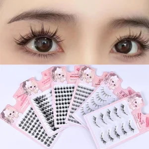 10 row Large capacity Synthetic Hair Natural Dense Spire False Eyelashes Pure Desire White Moonlight Lazy Trilogy Pure Wild