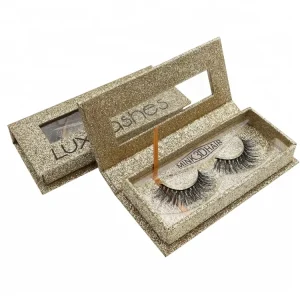100% 3d mink eye lashes fake eyelashes with eyelash packaging box