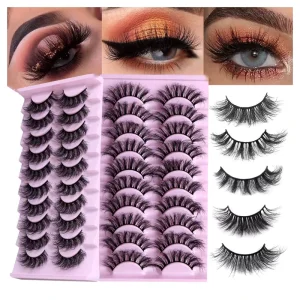 100% Hand Made 10 Pairs Fluffy Lashes 3d Eyelashes Strip Lashes Lash Application Revolutionized Finally Effortless
