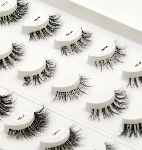 100% Handmade Super Soft Comfortable Clear Band False Eyelashes Custom Logo Private Label Vegan Synthetic Hair 10mm 12mm 20mm