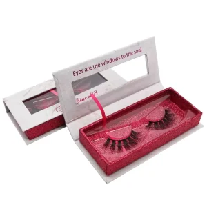 100% Natural 3D Mink Eyelash 25mm Dramatic Full Strip False Eyelash with Cruelty Free Reusable Private Label Package