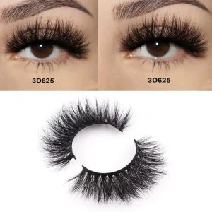100% Natural 3D Mink Eyelash Full Strip 15mm Mink Lashes From Vendor