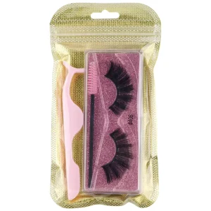 100% Natural Mink Full Strip Eyelashes 15 20mm 3D Free Customized Box