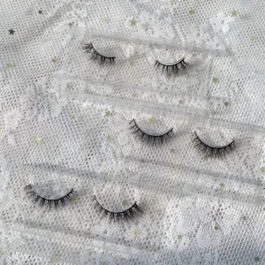 100% Real Mink Eyelashes Cruelty Free Handmade 3D Mink Lashes Custom logo Full Strip Mink Lashes