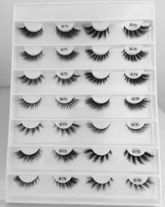 100% Real Mink Eyelashes Natural Full Strips Cat Eye False Eyelashes in Feather Style