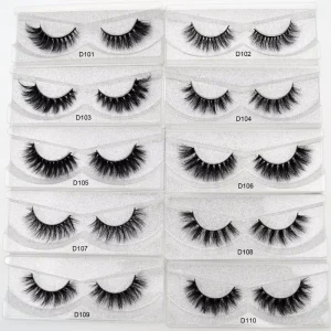 100% Real Mink False Eyelashes Cruelty Free Handmade 3D Mink Lashes Full Strip Mink Lashes D Series 22mm