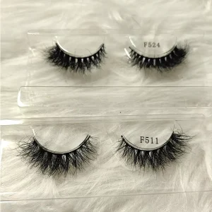 100% Real Mink Lashes 3D False Eyelashes Hand made Natural Long Cross Messy Lightweight False Lashes Wispy for Makeup