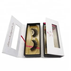 100% Real Mink Lashes False Eyelashes Strip Lashes Handmade 3D Fluffy Glossy OEM ODM Private Label Custom Packaging