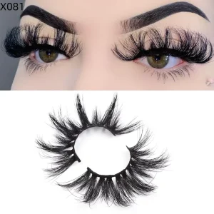 100% Real Siberian Mink 25mm Full Strip Eyelashes Vendor for Bulk Lashes