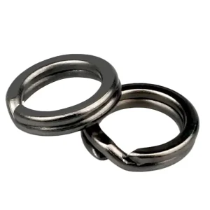1000PCS BAG Stainless Steel Split Ring Connect Fishing Hook Fishing Accessiers Black Nickel Flaser O Type Double Ring