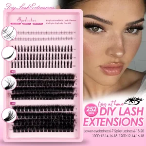 100d120d Segmented fairy Lashes Lower Eyelashes Four piece Soft Thick Curled Spiky Single cluster