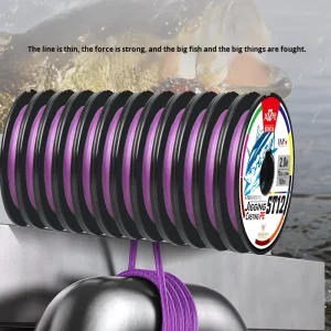 100m Continuous Spool Multicolor 12-Strand Strong PE Braided Fishing Line Abrasion Anti-Bite Resistant Main Line for Lake River