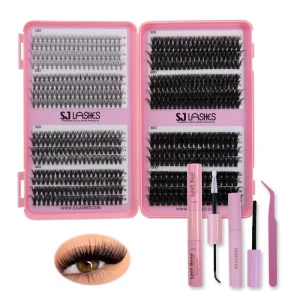 10D-100D Cluster Segment Eyelashes Book Pre-Made Cluster Lash Book 10D 20D 30D 40D 60D 100D DIY Individual Eyelash Extension Kit
