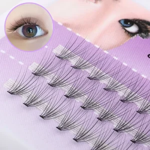 10D Premade Fan Lashes 3 Lines Per Box 0.07mm Thickness 8 10 12mm Length Silk PBT Material Lash Extensions