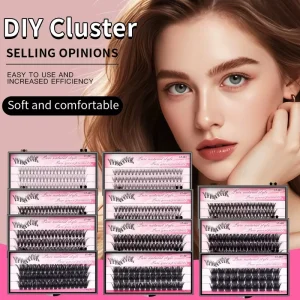 10P Individual Eyelashes 10D Lashes Hand Made Synthetic Hair Lashes Extensions Natural Cluster Lashes