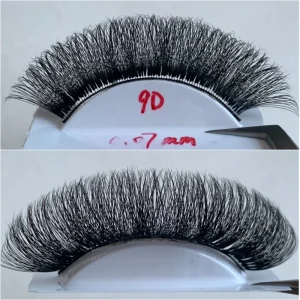 10d 预制扇眼 Laches 睫毛 9d 仿貂皮人发睫毛 Lshes 延伸