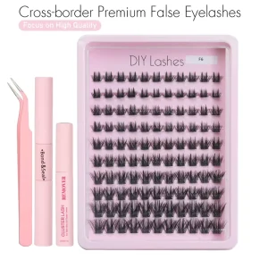 110PCS Sunflower Cluster Lashes DIY Eyelash Cluster Kit Wispy Natural False Eyelashes Thin Band Eye Lashes