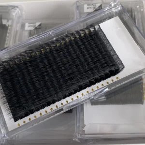 12 14 16 20 Rows Cashmere Silk Dark Matte Volume Lashes C CC D DD Curl Individual Lash Extension Matte Black Private Label