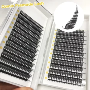 12 Rows Anime Spire Lashes Comic Soft Comfortable Premade Chunk Eyelashes Eyelash Extensions