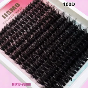 12 Rows Cross border Synthetic Hair Hot melt 60P 80P 100P Naturally for 5D Grafted 10 20mm DIY cluster lashes