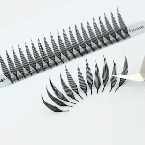 12 Rows Custom Private Label Beauty Salon Premade Special Grafting Comic ELF Wings Luxury Spire Eyelash Extension