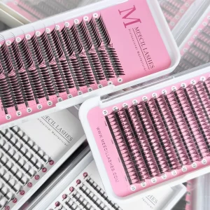 12 Rows Handmade Pre Made Comics Lashes Synthetic Hair Feathered Eyelash for Soft Anime Tower Comic Spire Lash