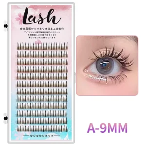 12 Rows Individual Eyelash Extensions Natural Cluster Lashes Full Strip Eyelashes Fan Tip Hair Extensions Eyelash Extension Kit