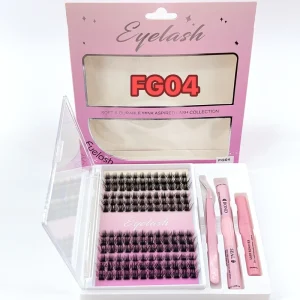 12 Styles 12 Rows DIY Cluster Eyelashes Set 8-16mm Mixed Sizes Glue Tweezers Segmental Eyelash Full Strip Eyelashes