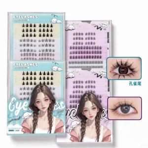 120-Piece Segmented Press-On Cluster Eyelashes Vegan Cruelty-Free Natural Long Machine-Made Pre-Glued