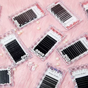 12Mm Top Quality OEM Deep Black Lashes Extensions