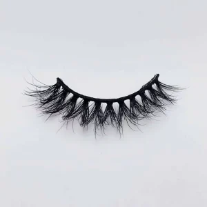 12mm 3D Mink Eyelashes Natural Wispy Winged Style Black Cotton Band OEM Custom Box Factory Direct