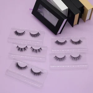 12mm Faux Mink Eyelash Private Label Cruelty Free Vegan Lash Faux Naturel 3D Faux Mink Lashes cat Eyelashes