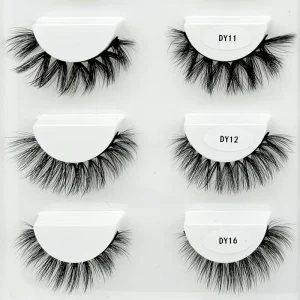 12mm Faux Mink Lashes Handmade Reusable Black Cotton Band Eyelashes Natural Individual Lashes