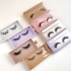 12mm Handmade Faux Mink Eyelashes 3D 5D Wispy Full Strip Lashes Private Label Packaging Lashes Vendor