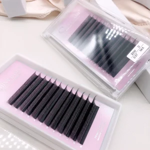 12rows 3D Shape W Premade Volume Fans Lashes Trays Clover Triple Tips Bloom Matte Black 7-15mm Eyelash Extension