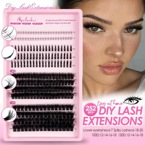 13Rows False Eyelashes Clusters Spikes Bottom Lashes DIY Manga Cluster Eyelash Extensions Waterproof Individual Lashes Clusters