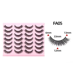 14 Pairs Handmade False Eyelashes Dramatic Volume Curl Strip Lashes for Eye Makeup