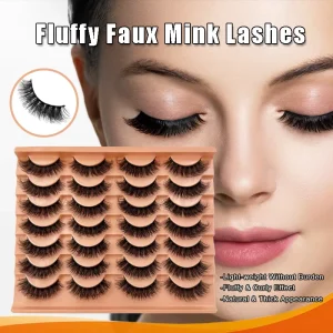 14 Pairs Messy Fluffy Strip False Eyelashes Curly Thick European & American Style Lashes Cross border Hot Selling Makeup Lashes