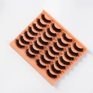 14 Pairs Natural Look False Eyelashes Thick Fluffy Faux Mink Lashes Pack Cat Eye Lashes that Look Like Extensions Black