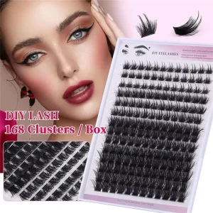14 Rows Boxes 40D Effect DIY Segmented Mix Length 10mm-16mm Thin Band Soft Simulation Persistent Curling Lashes Combo Pack