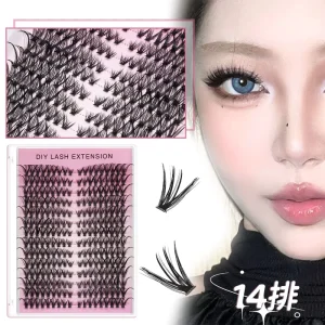14 Rows Cluster Lashes Handmade Volume Eyelash Extensions Multi Row Cluster Fans Mixed Eye Lashes Individual Lash