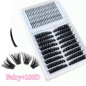 14 Rows Spiky Manga Lash Cluster DIY Individual Eyelash Extensions Kit Natural Wispy Volume Lashes Soft Comfortable Lash OEM ODM