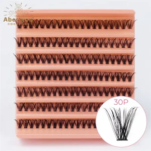 140-Cluster 0.07mm Soft Wispy PBT Fiber Segmented Eyelashes 30D 40D 50D D Curl
