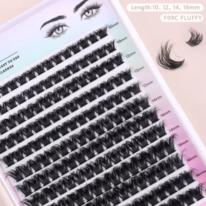 144 Cluster Lashes C D Curl Customized Slender Self Adhesive Lashes Faux Lashes Price