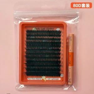 14mm 24mm Long Dramatic Diy Lash Extension Kit Segment Lash Clusters Double headed Glue Tweezer Cluster Eyelash Kit